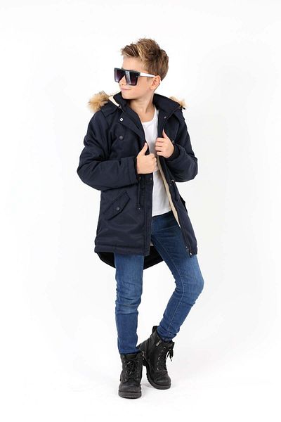 Jannock Boy's Water and Windproof Fur Lined Removable Hooded Jacket Coat