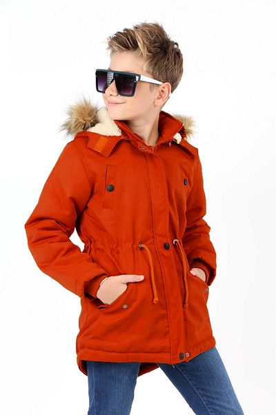 Jannock Boy's Water and Windproof Fur Lined Removable Hooded Jacket Coat