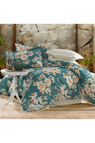 Alena Home Style طقم غطاء لحاف مزدوج منقوش بالزهور مصنوع من القطن بنسبة 100% ...