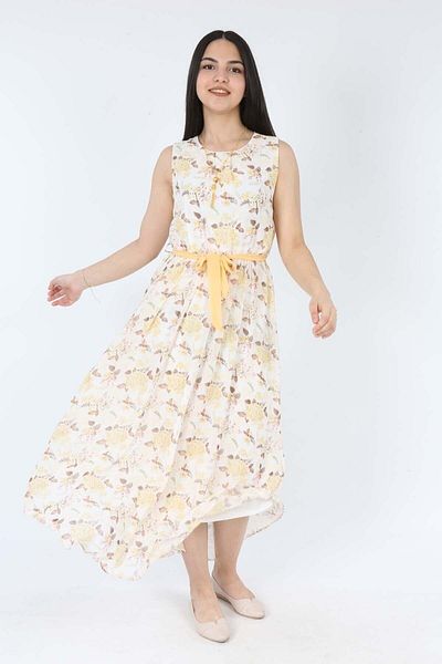 Jannock Rochie de vara din sifon cu maneca lunga zero pentru fete