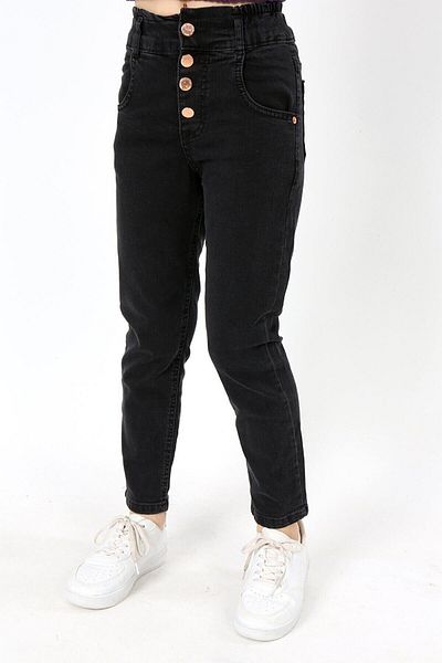 Jannock Girl's Lycra Elastic High Waist Flexible Comfortable Cotton Jean Denim Fabric Trousers