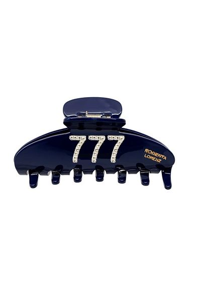 Roberta Lorenz Women's 777 Jewelled Stretchy Navy Blue Hair Clip, Eco-Friendly, Quality 10 Cm Bone Latch Buckle