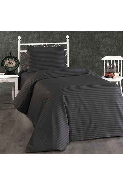 Alena Home Style Cotton Hotel Series (Without Sheets) Striped Single Duvet Cover Set
