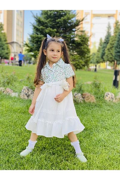 Jannock Rochie de in pentru fete cu flori