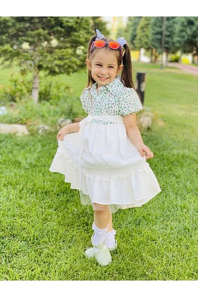 Jannock Rochie de in pentru fete cu flori