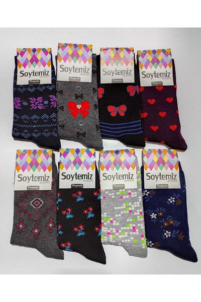 SOYTEMİZ 8 Pairs of Women's Socks for 4 Seasons
