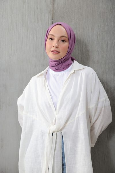 Modakaşmir Σειρά Cosy Cotton Σάλι Μωβ