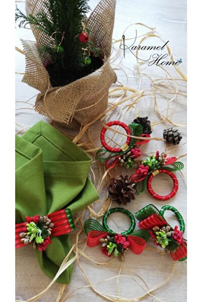 Karamelhome Set of 6 Bow Napkin Rings