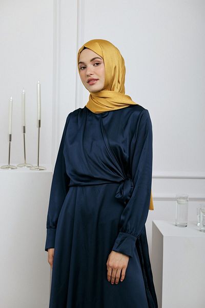 Modakaşmir Devore Satin Series Shawl Pumpkin