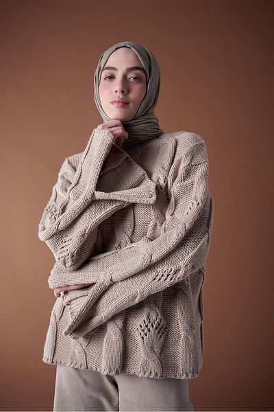 Modakaşmir Şal din seria Misto Cotton Bej antic