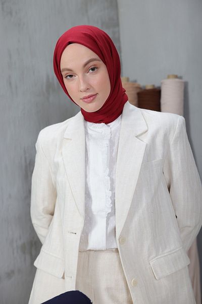 Modakaşmir Şal confortabil din seria de bumbac Burgundy