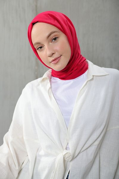 Modakaşmir شال من سلسلة القطن المريح باللون البنفسجي