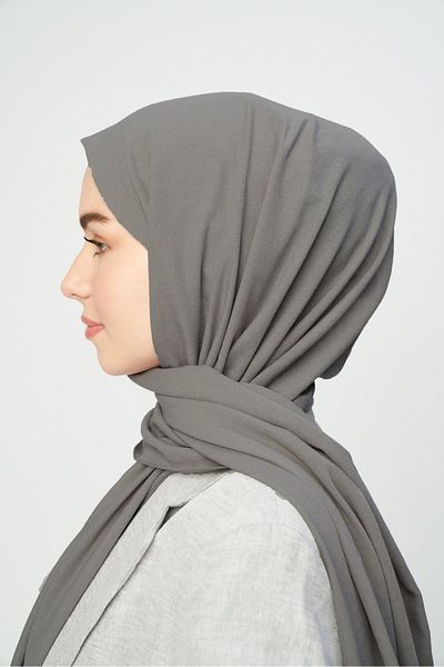 Modakaşmir Kraş Cotton Shawl Gray