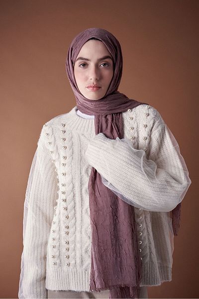 Modakaşmir Bamboo Shawl Series Dusty Brown