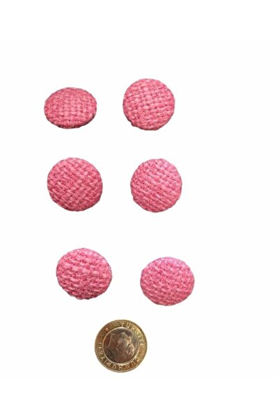 e tuhafiye 10 Pieces Pink Knitted Button