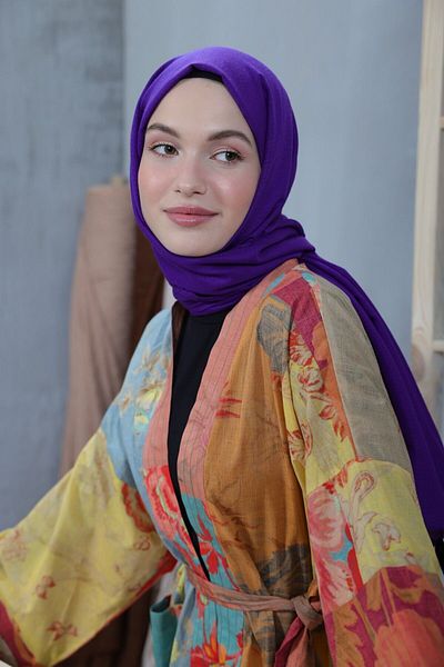 Modakaşmir Σαλιάρα σειράς Cosy Cotton Purple