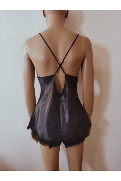 Manken Saten Güpürlü Şortlu Tkm