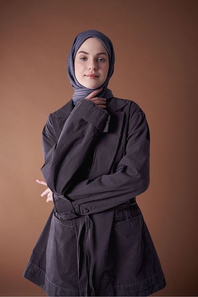 Modakaşmir Σάλι Misto Cotton Series Anthracite