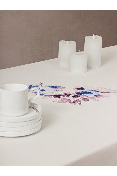 Cotton Box Panel Printed Tablecloth Grazra Lilac 170x230