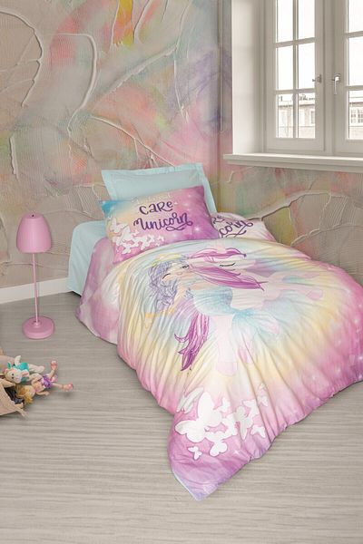 Cotton Box Junior Single Duvet Cover Set Sirena Mint