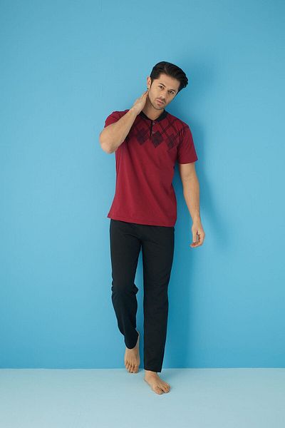 Ayans Pijama Summer Combed Cotton (SUPREM) Σετ ανδρικών πιτζάμες