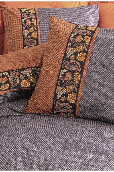 Cotton Box Комплект завивки с фолклорно изкуство, единична, Dalila Cinnamon