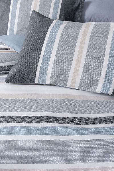 Cotton Box Line Ranforce Single Duvet Cover Set Agatha Gray