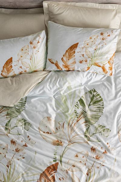 Cotton Box Σετ Παπλωματοθήκη Luster Beige Satin Διπλό