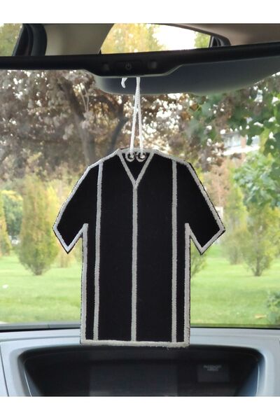 HANIMKIZ زخرفة سيارة مشجع أبيض وأسود (15 سم)