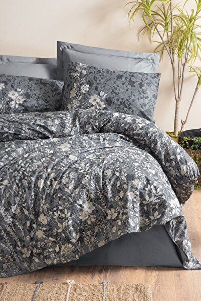 Cotton Box Dual Tek Kişilik Nevresim Takımı Comely Antrasit