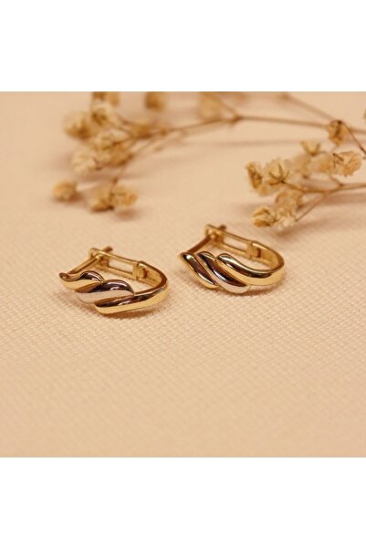 TAHAN MÜCEVHERAT Üç Renk Burgu J Küpe