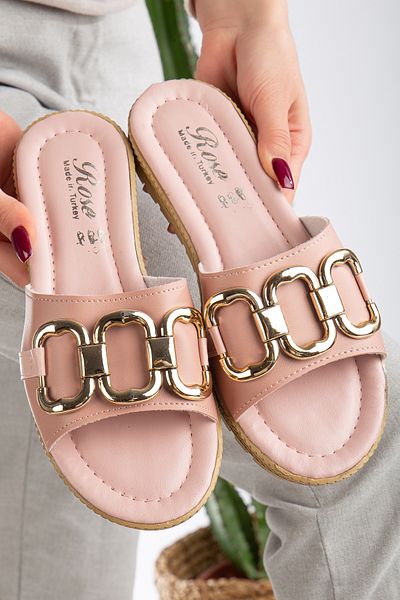 Slipcat Women's Chain Slippers Thick Sole Outdoor Street and Beach Slippers