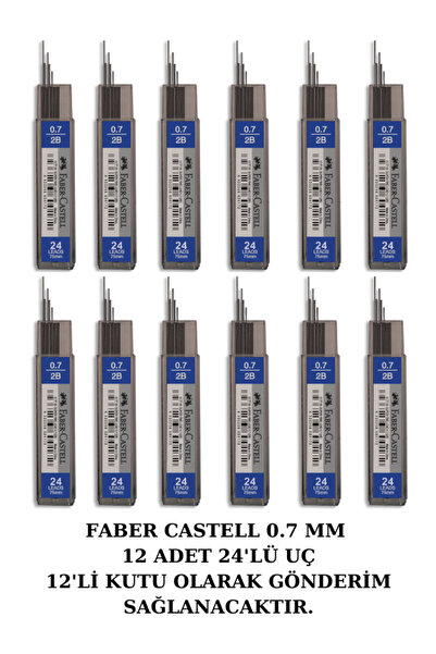 Faber Castell SUPER FINE LEAD 2B 60 MM 0.7 INSERT 12-PIECE BOX