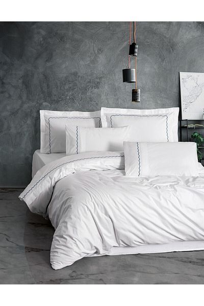 Cotton Box Classic Double Duvet Cover Set Josina White