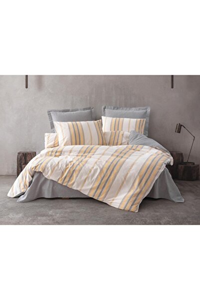 Cotton Box Natureforce Çift Kişilik Nevresim Takımı Tribus Sarı