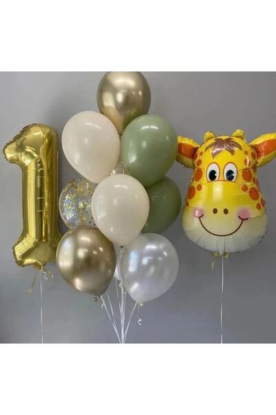 Bkmc Petrecere de sărbătoare cu tematică girafă pentru 1 an