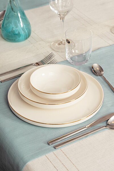 Cotton Box Σετ τραπεζομάντιλο αντίκα Jasmine Cream 155x220