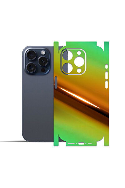 Ipg iPhone 15 Pro ile uyumlu Arka ve Yanlar için IPG Tam Koruma Dekoratif Sti...