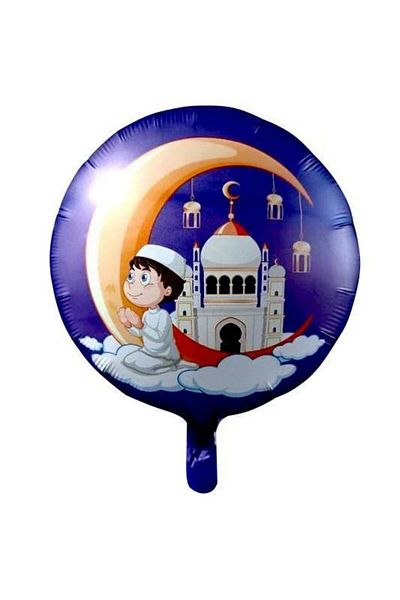 parti sürprizi Praying Boy and Crescent Shaped Foil Balloon 1 Piece