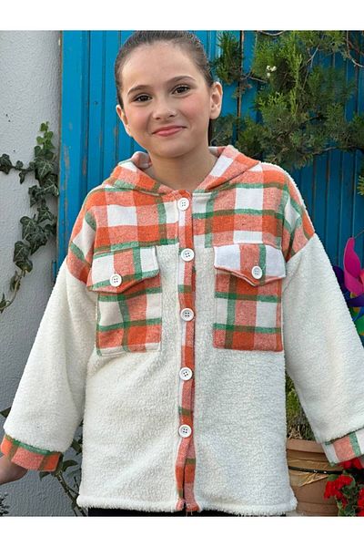 Asortik Kids Tunica de pluș cu glugă pentru fetiță