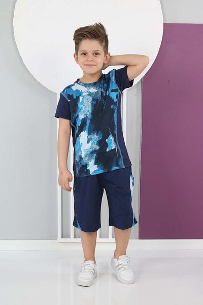 Asortix Αγορικό T-Shirt Σορτς Βερμούδα 2 τεμαχίων