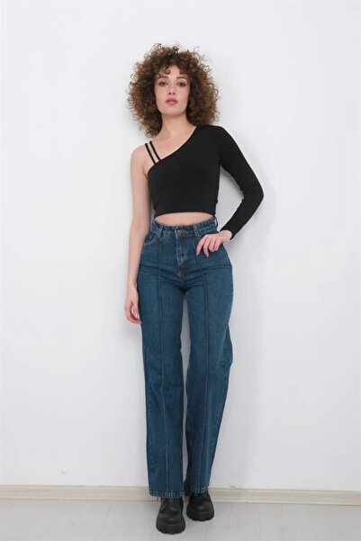 Asortix Джинси для дівчаток з високою талією і широкими штанинами