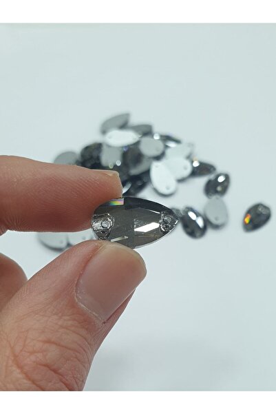 CRYSTALSHOP Kristalni stub od kamena - 10*18 mm kap - siva (50 AD)