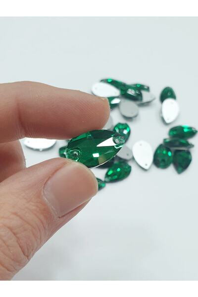 CRYSTALSHOP Kristalni stub od kamena - 10*18 mm kap - zeleni (50 AD)