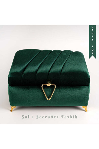 Hayrat Neşriyat Çizgili Kutu Çeyizlik, Şal + Seccade + Tesbih + Kuran Hediye ...