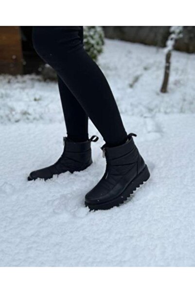 DİVA Diva Μαύρες Κοντές Καθημερινές Γυναικείες Μπότες Χιονιού