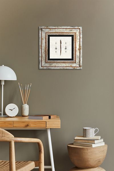 Pinecone Elif Stone Wall Painting Πλαίσιο Διακόσμηση τοίχου Wall Art Tk1-120