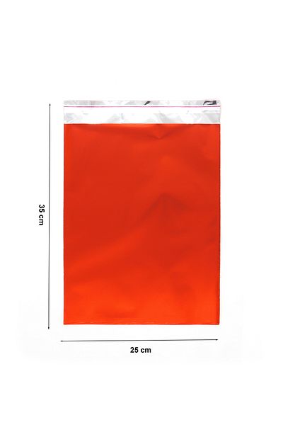 reprodesign 25X35 Red Luxury Banded Matte Metalized Gift Package (10 Pcs)