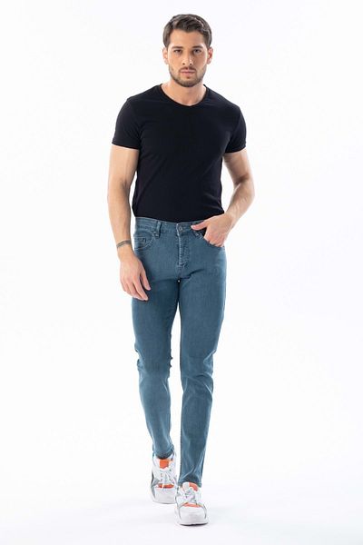 OLİVİA Butik Мъжки дънки Digital Jeans Slim Fit, светлозелени