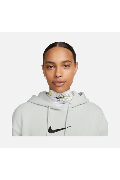 Nike Αθλητικά Gel-Midi Swoosh Oversized Fleece Pullover Γυναικεία φούτερ με κουκούλα FD0892-034